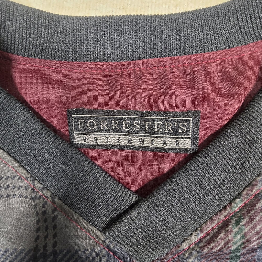 Forrester’s Reversible Golf Pullover Jacket Plaid… - image 5